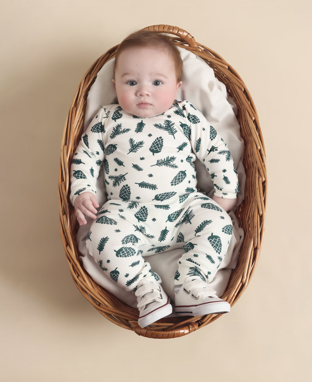 Body de Bebê Manga Longa Unissex | Pine Cones