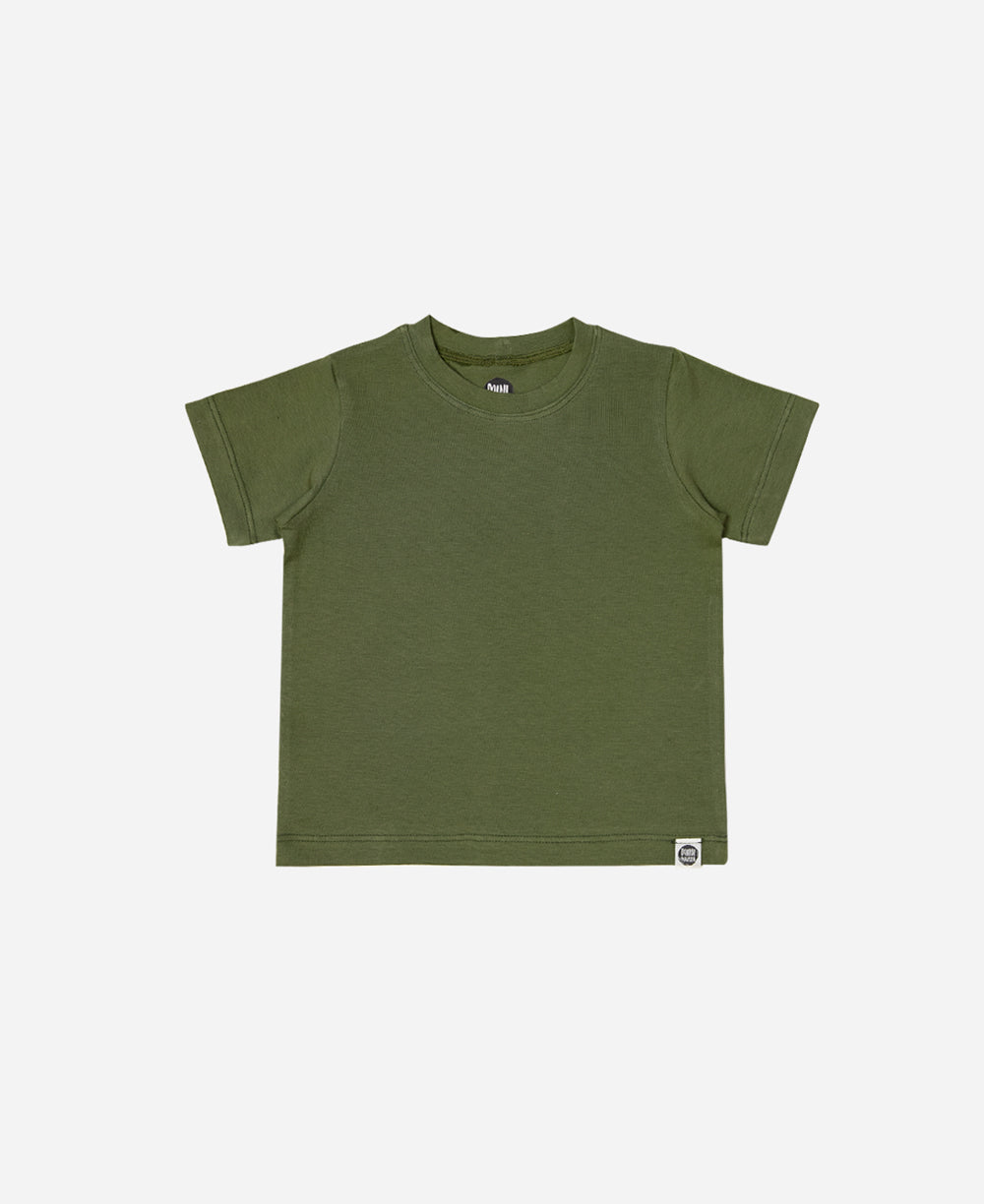 Camiseta Infantil Manga Curta Unissex | Liso Jungle Green