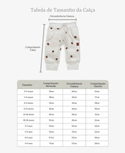 Conjunto de Moletom Infantil Algodão Unissex | Acorn e Beige