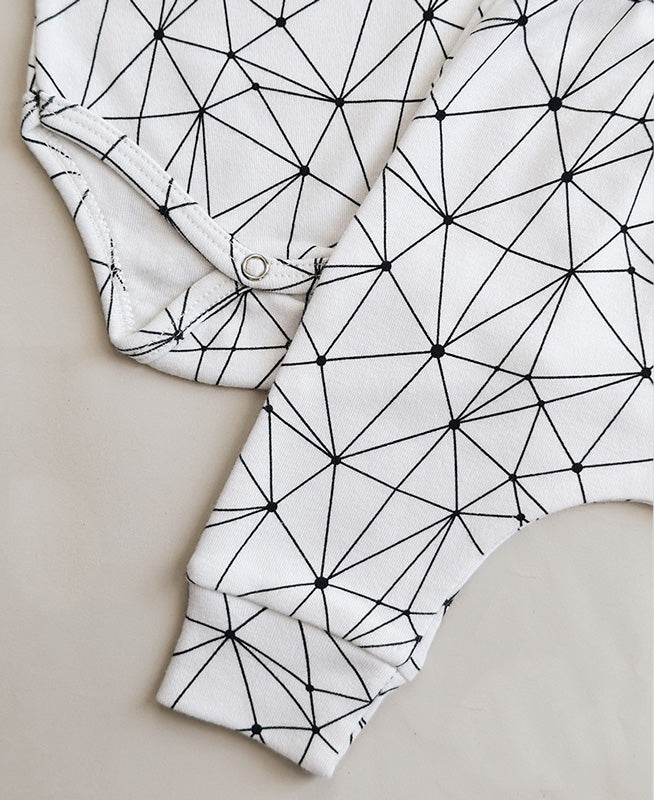 Conjunto Body Manga Curta e Calça Bebê Unissex | Satellite Branco