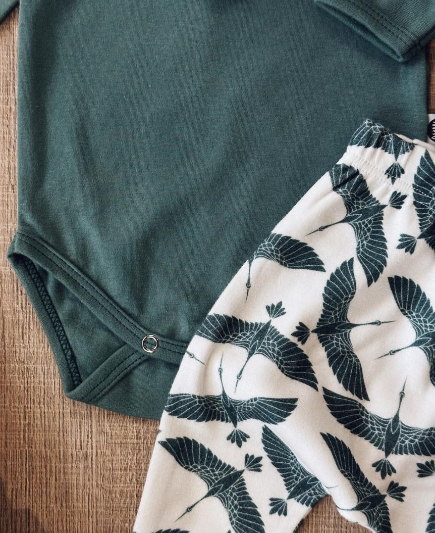 Conjunto Bebê Menino Calça + Body + Babador | Blue Flock