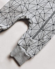 Macacão Bebê Capuz e Ziper Unissex Moletom Peluciado | Satellite Mescla