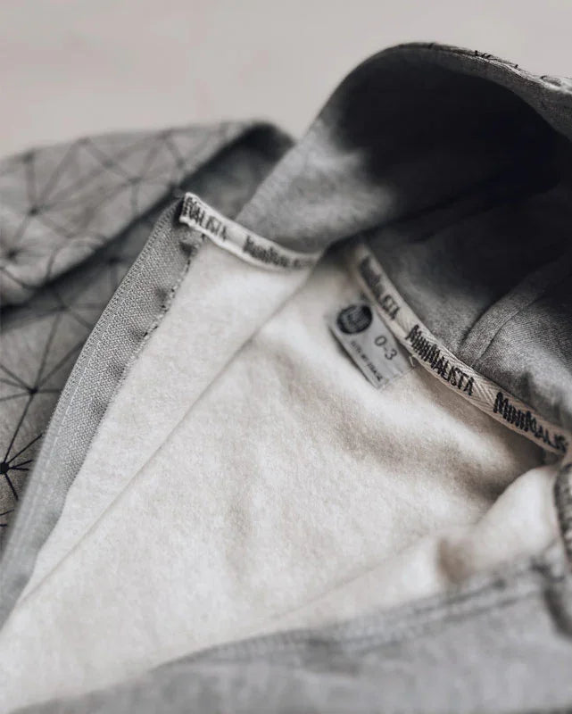 Macacão Bebê Capuz e Ziper Unissex Moletom Peluciado | Satellite Mescla