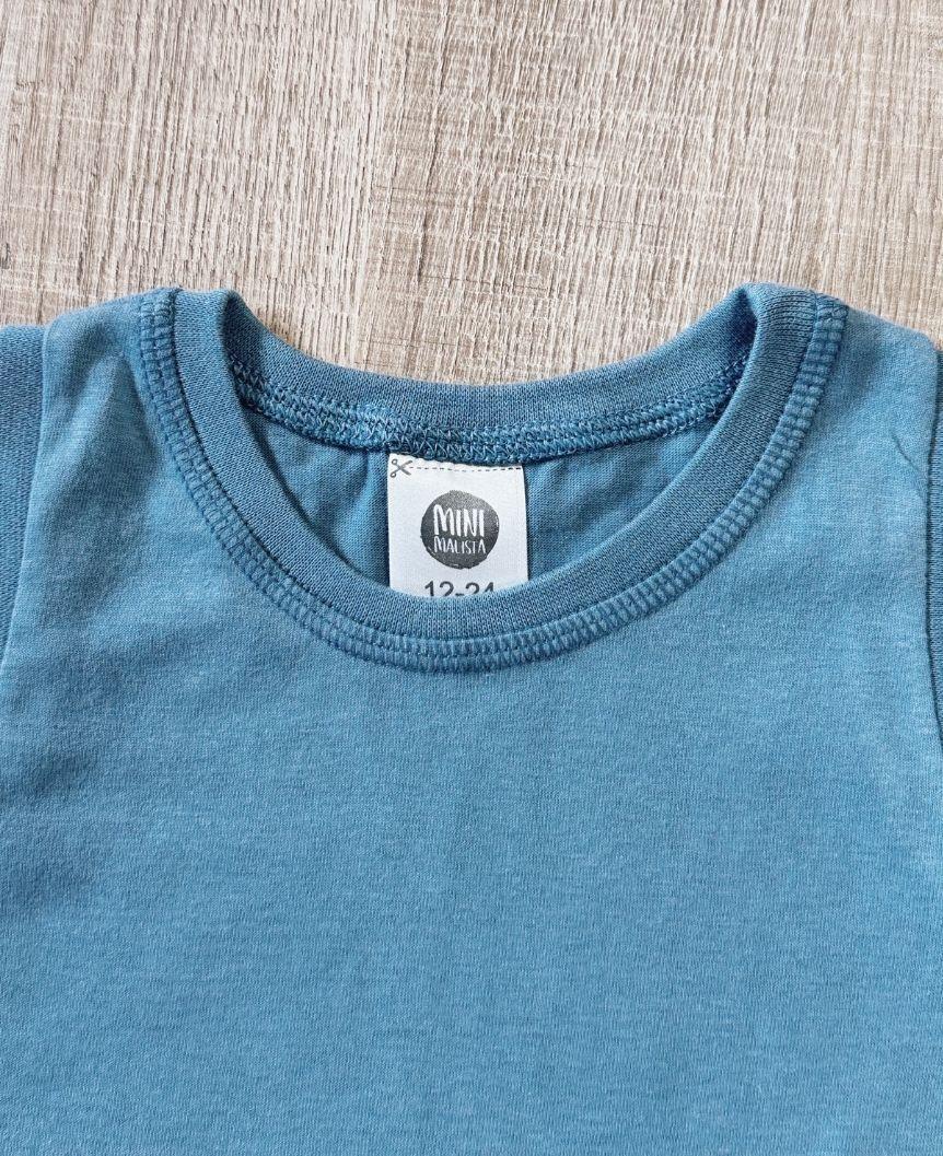 Regata Infantil Unissex MiniMalista | Liso Azul Retrô