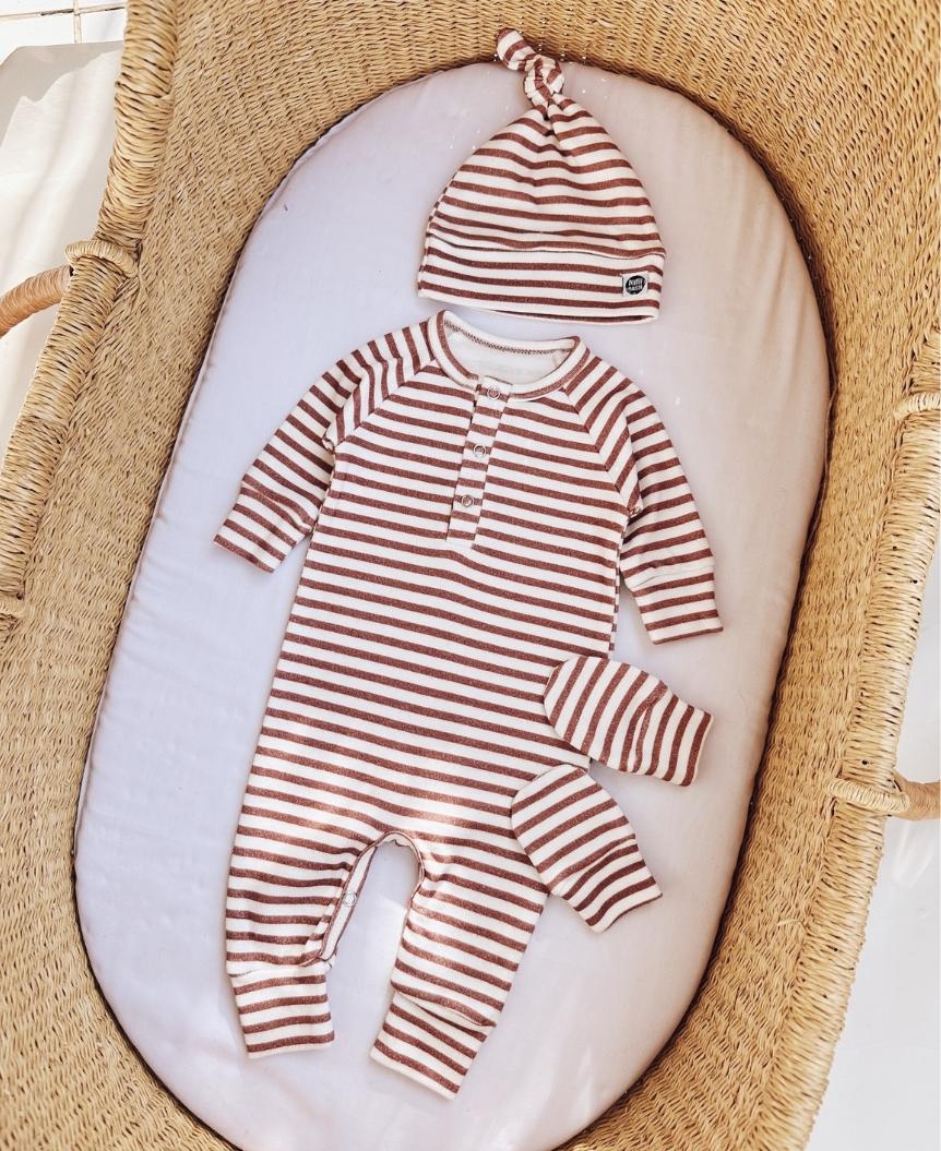 Kit Bebê Macacão Minimalista 3 peças | Listrinhas Chutney