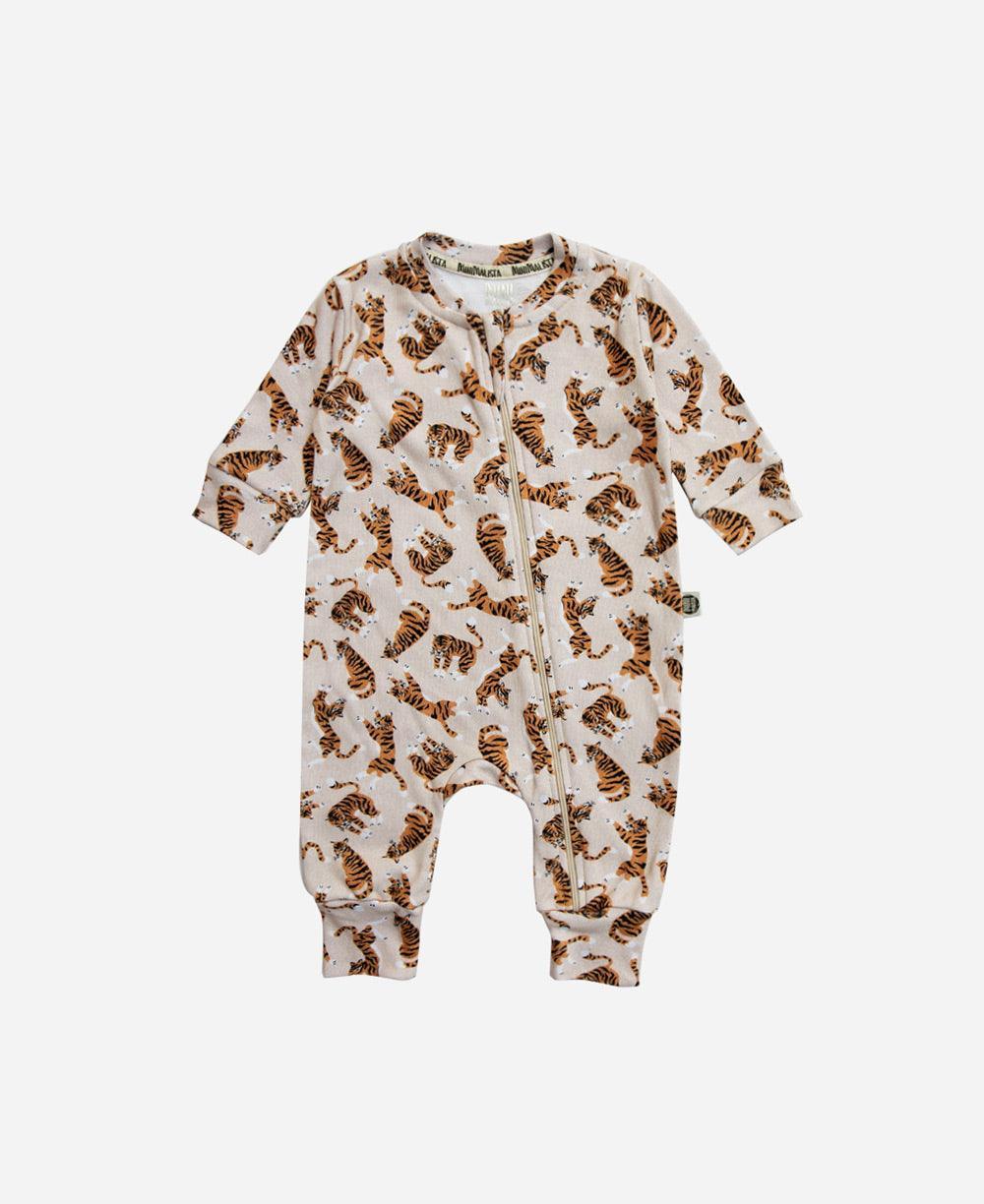 Macacão de Bebê Ziper com opção de Pezinho | Tiger