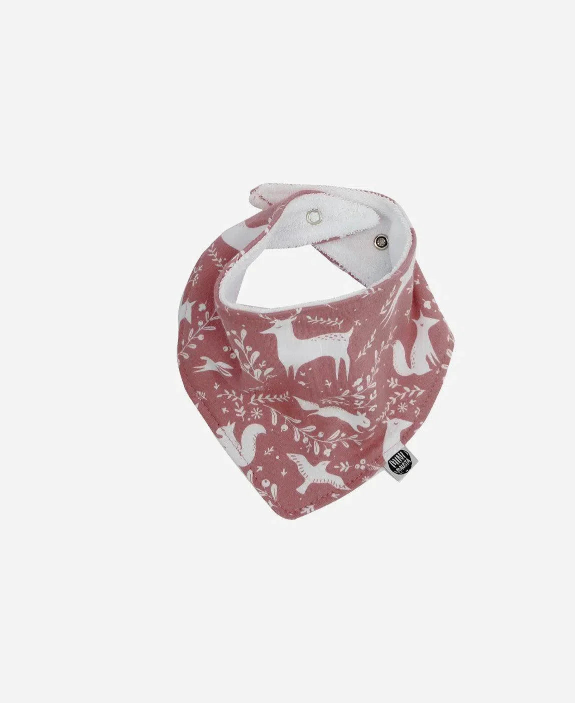 Babador Bandana Unissex Floresta Rosé - MiniMalista Baby - b2b, Baby, com-desconto-mm10, Meia Estação, Menina -bebê-minimalista-estiloso