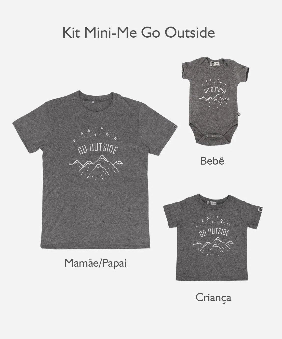 Body de Bebê Manga Curta Unissex Go Outside - MiniMalista Baby - 0.35, 0.45, b2b, Baby, black-friday, com-desconto-mm10, Meia Estação, Menino, minime, Neutro, tab-tam-body-curto, Unissex -bebê-minimalista-estiloso