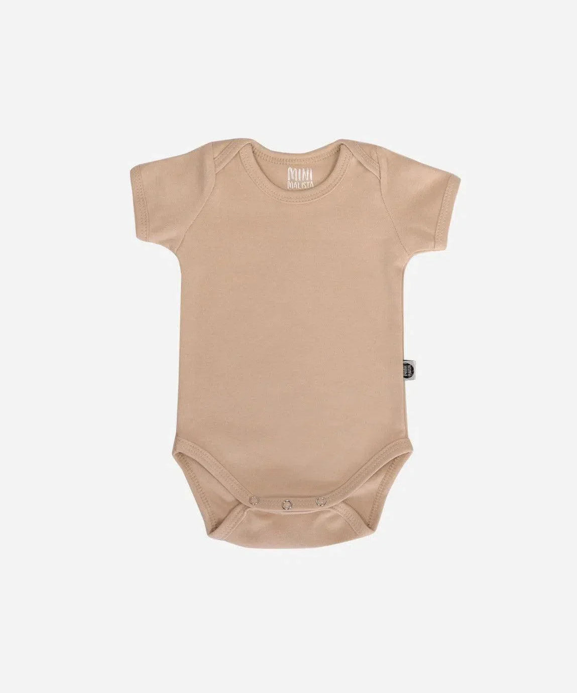 Body de Bebê Manga Curta Unissex MiniMalista | Liso Beige - MiniMalista Baby - 0.2, b2b, Baby, black-friday, com-desconto-mm10, Meia Estação, Menina, Neutro, tab-tam-body-curto, Unissex -bebê-minimalista-estiloso