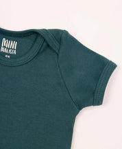 Body de Bebê Manga Curta Unissex MiniMalista | Liso Deep Green - MiniMalista Baby - 0.35, b2b, Baby, black-friday, Christmas, com-desconto-mm10, Meia Estação, Menino, natal, tab-tam-body-curto, Xmas -bebê-minimalista-estiloso