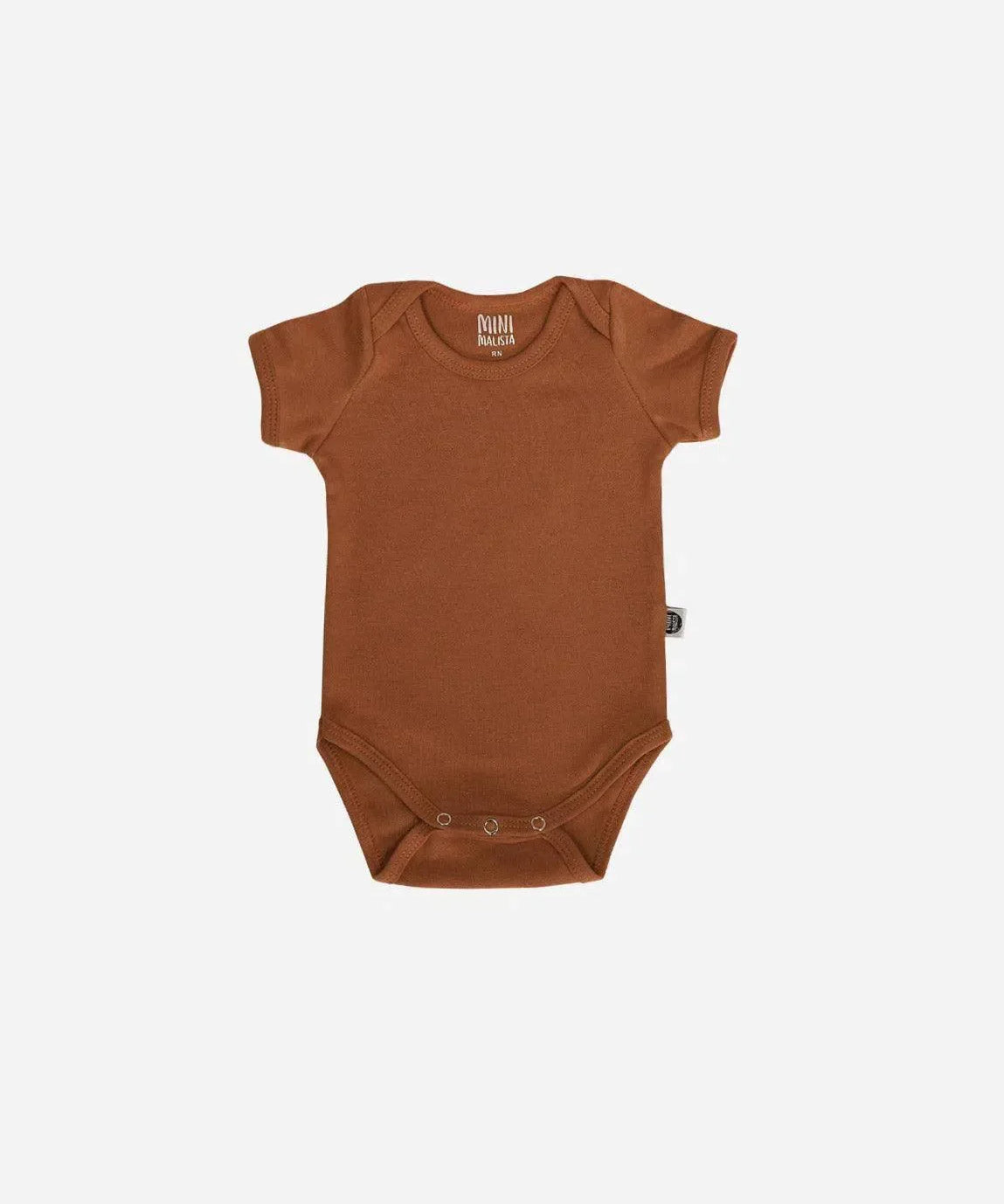 Body de Bebê Manga Curta Unissex MiniMalista | Liso Ginger - MiniMalista Baby - 0.3, 0.35, b2b, Baby, black-friday, com-desconto-mm10, Meia Estação, Menina, Menino, Neutro, tab-tam-body-curto, Unissex -bebê-minimalista-estiloso
