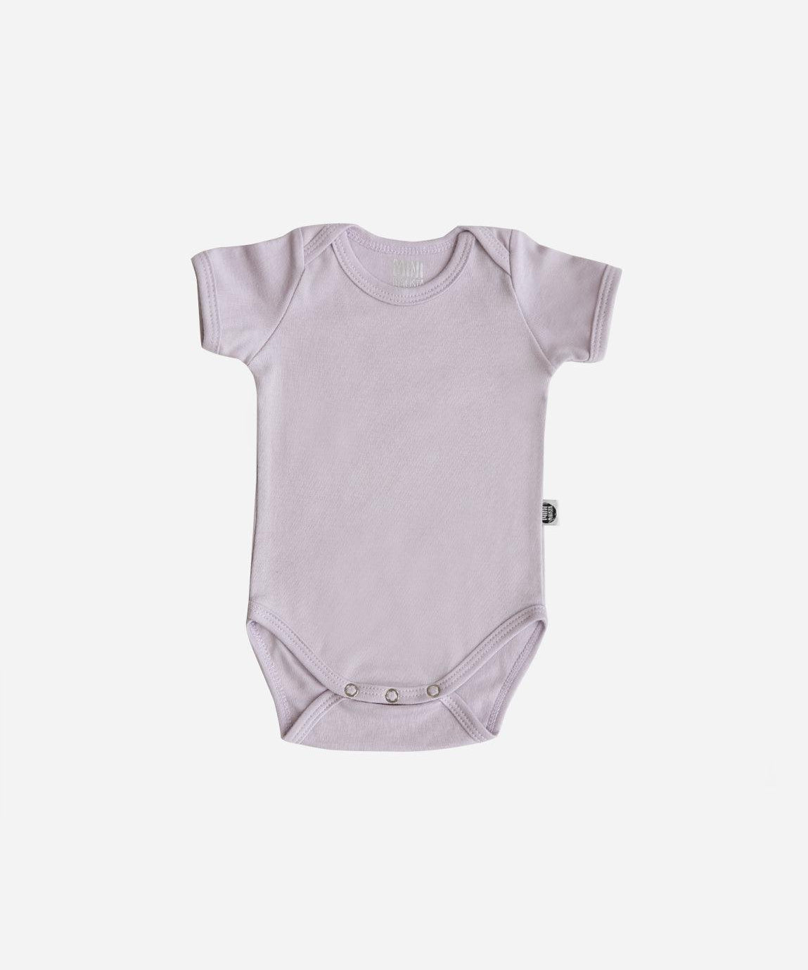 Body de Bebê Manga Curta Unissex MiniMalista | Liso Lilac - MiniMalista Baby - 0.3, b2b, Baby, black-friday, com-desconto-mm10, Meia Estação, Menina, tab-tam-body-curto -bebê-minimalista-estiloso