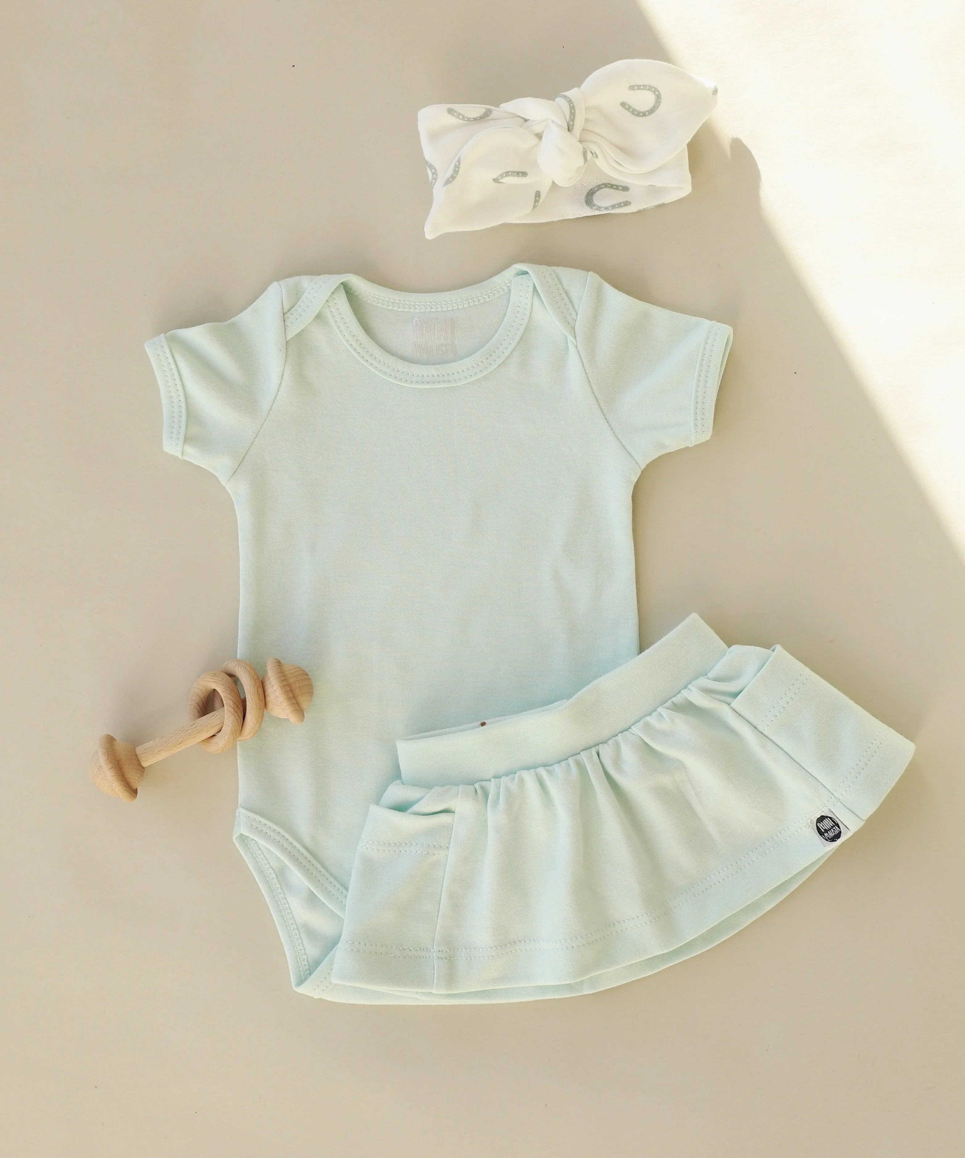 Body de Bebê Manga Curta Unissex MiniMalista | Liso Mint - MiniMalista Baby - 0.3, b2b, Baby, black-friday, com-desconto-mm10, Meia Estação, Menino, new, tab-tam-body-curto -bebê-minimalista-estiloso