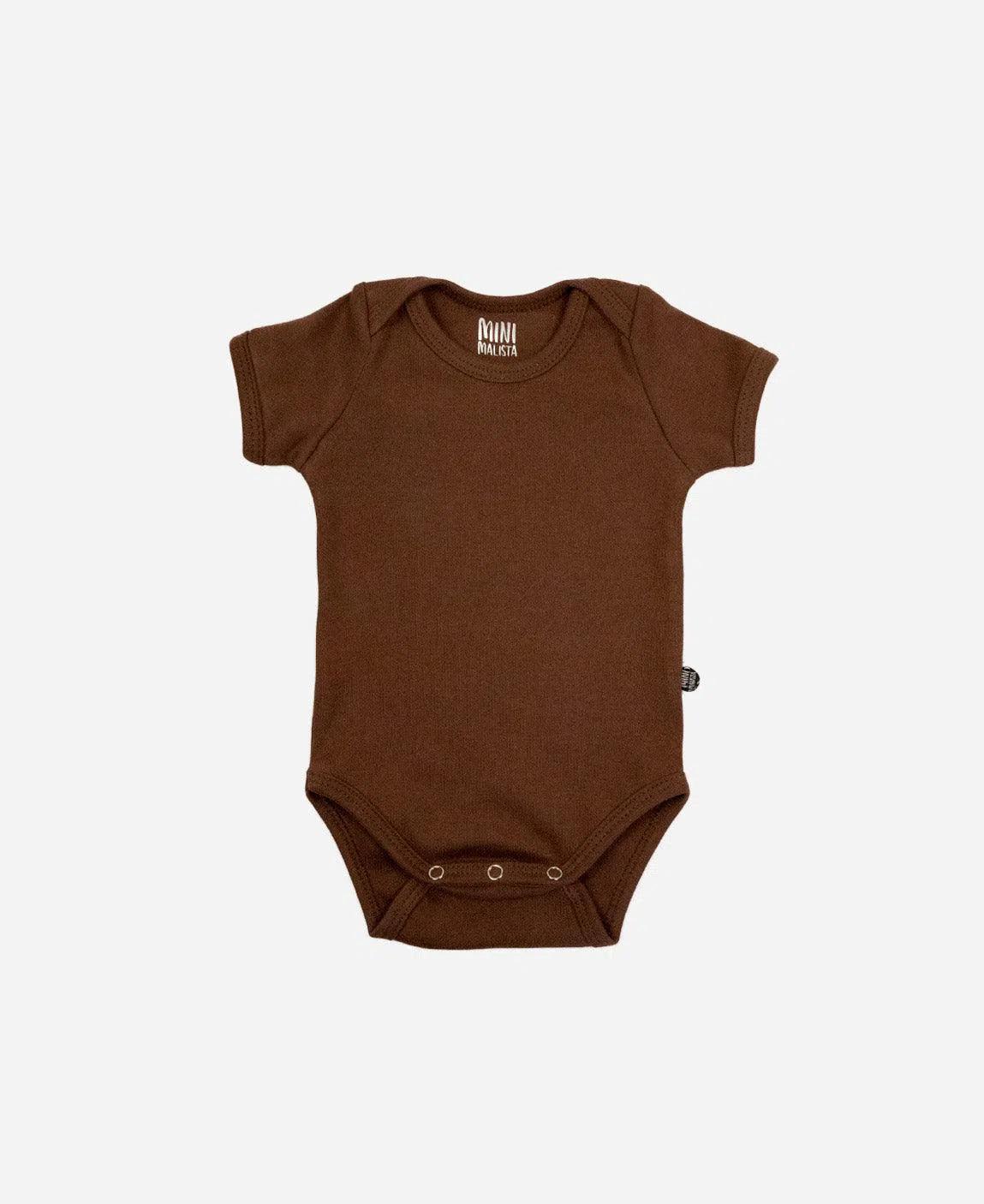 Body de Bebê Manga Curta Unissex MiniMalista | Liso Oak - MiniMalista Baby - 0.3, b2b, Baby, black-friday, com-desconto-mm10, Meia Estação, Menino, tab-tam-body-curto -bebê-minimalista-estiloso