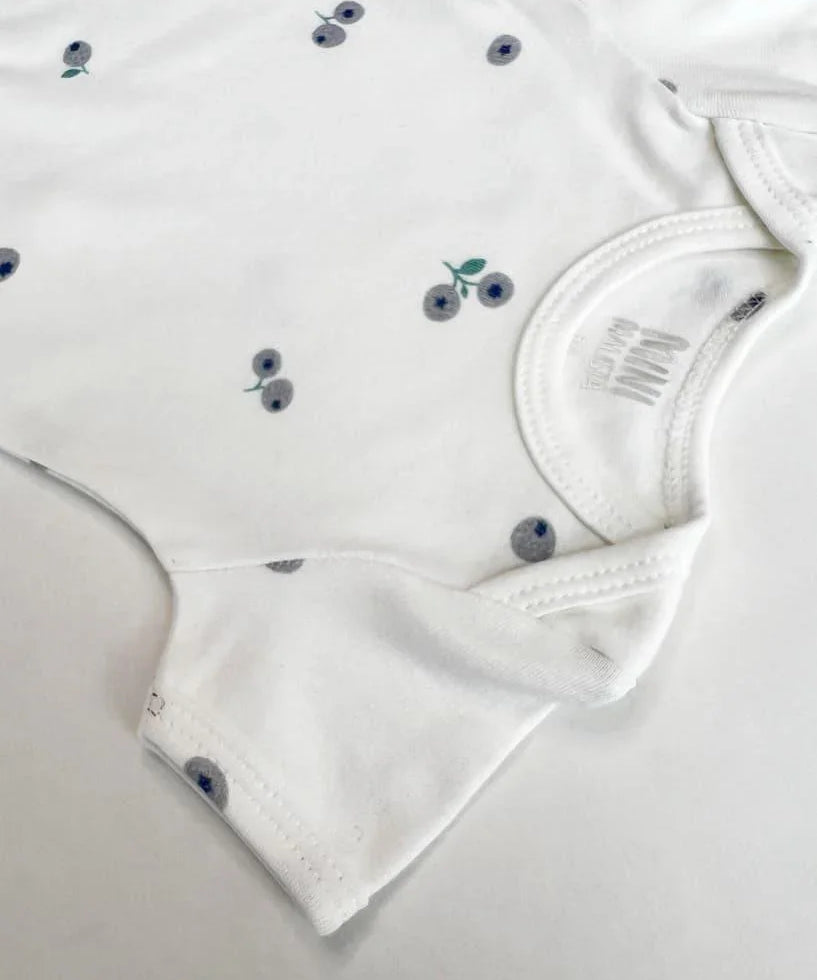 Body de Bebê Manga Curta Unissex | Blueberry - MiniMalista Baby - 0.2, b2b, Baby, black-friday, com-desconto-mm10, Meia Estação, Menino, Neutro, tab-tam-body-curto, Unissex -bebê-minimalista-estiloso