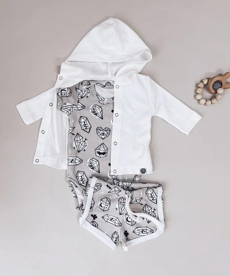 Body de Bebê Manga Curta Unissex | Crystal - MiniMalista Baby - 0.4, b2b, Baby, black-friday, Meia Estação, Menina, Neutro, outlet, SALE-FINAL, tab-tam-body-curto, Unissex -bebê-minimalista-estiloso