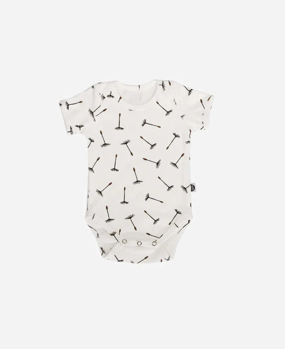 Body de Bebê Manga Curta Unissex | Dandelion - MiniMalista Baby - 0.2, 0.25, Ano Novo, b2b, Baby, black-friday, com-desconto-mm10, Meia Estação, Menina, Menino, Neutro, Reveillon, tab-tam-body-curto, Unissex -bebê-minimalista-estiloso
