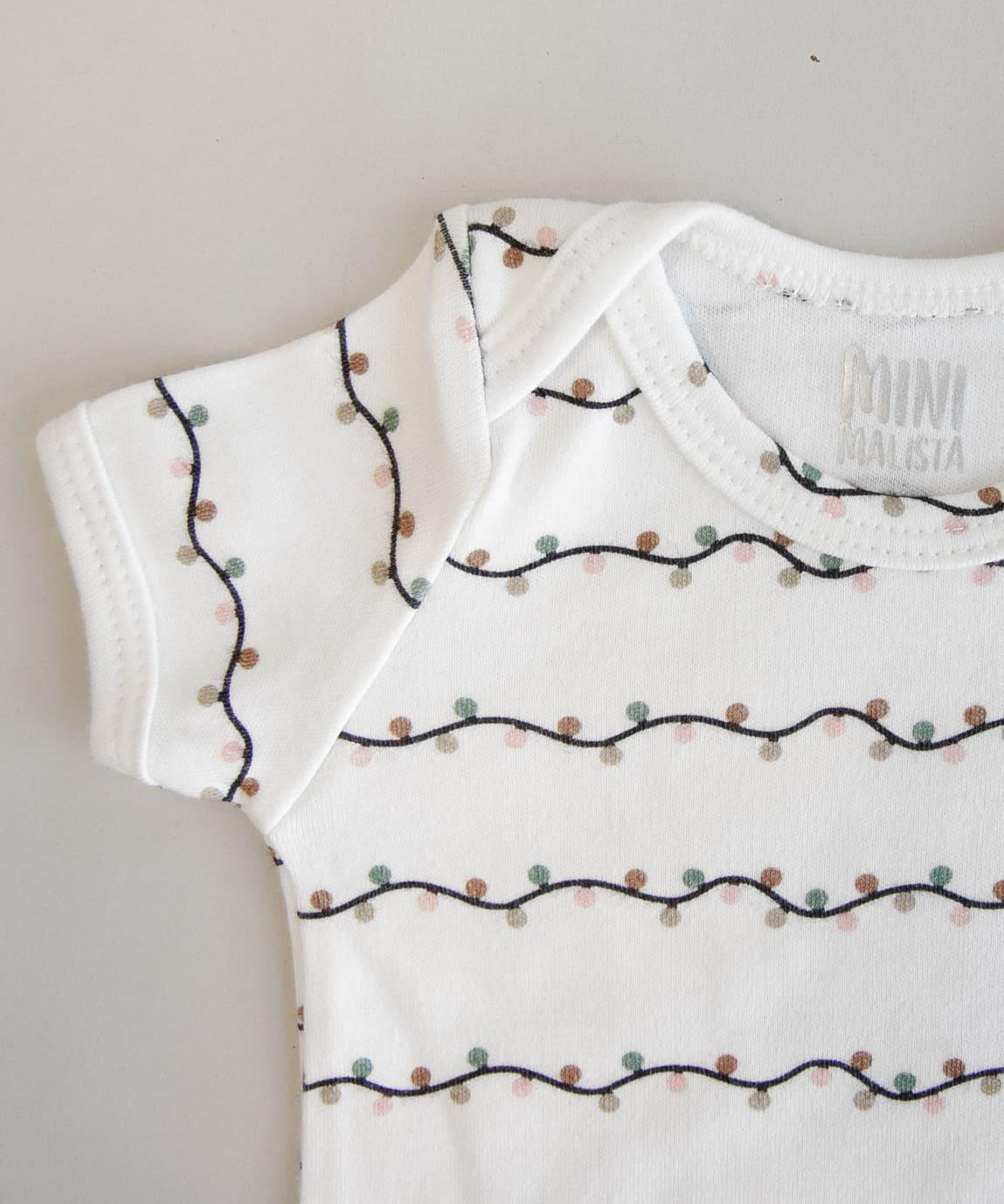 Body de Bebê Manga Curta Unissex | Lights - MiniMalista Baby - 0, Ano Novo, b2b, Baby, Christmas, com-desconto-mm10, Meia Estação, Menina, natal, Neutro, Reveillon, tab-tam-body-curto, Unissex, Xmas -bebê-minimalista-estiloso