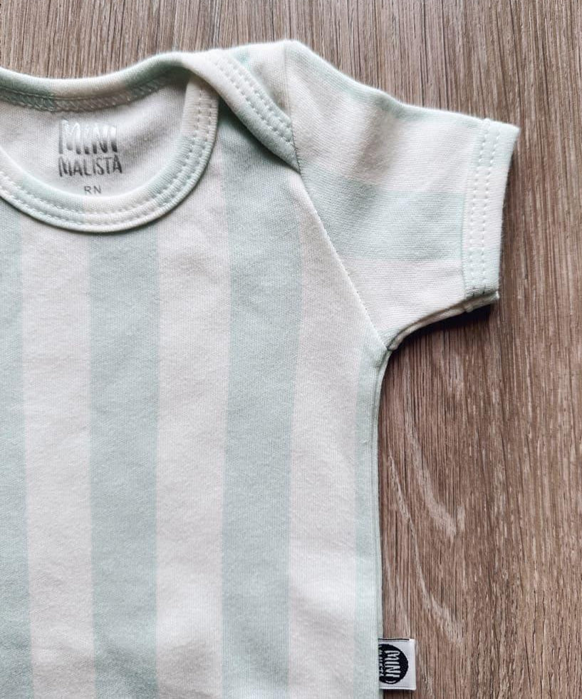 Body de Bebê Manga Curta Unissex | Listras Fresh - MiniMalista Baby - 0.2, b2b, Baby, black-friday, com-desconto-mm10, Meia Estação, Menino, new, tab-tam-body-curto -bebê-minimalista-estiloso