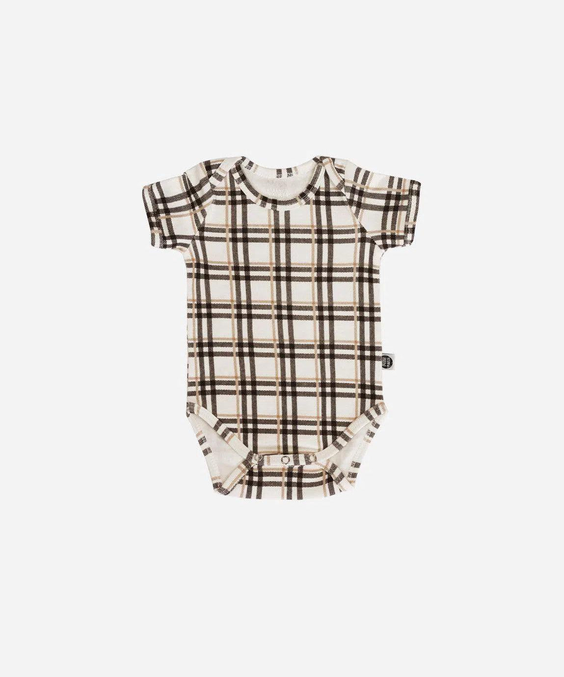 Body de Bebê Manga Curta Unissex | Xadrez Plaid - MiniMalista Baby - 0.25, b2b, Baby, black-friday, com-desconto-mm10, Meia Estação, Menino, Neutro, tab-tam-body-curto, Unissex -bebê-minimalista-estiloso