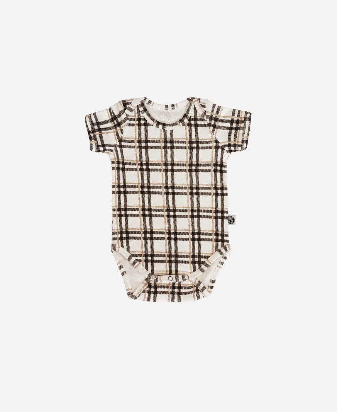 Body de Bebê Manga Curta Unissex | Xadrez Plaid - MiniMalista Baby - 0.25, b2b, Baby, black-friday, com-desconto-mm10, Meia Estação, Menino, Neutro, tab-tam-body-curto, Unissex -bebê-minimalista-estiloso