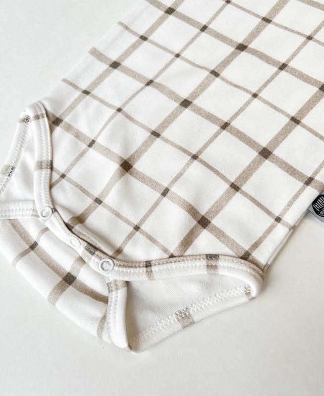 Body de Bebê Manga Curta Unissex | Xadrez Verão - MiniMalista Baby - 0.2, b2b, Baby, black-friday, com-desconto-mm10, Meia Estação, Menino, Neutro, tab-tam-body-curto, Unissex -bebê-minimalista-estiloso