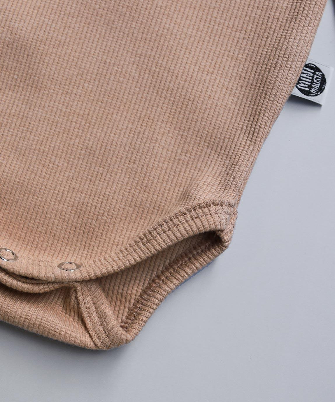 Body de Bebê Manga Longa Unissex Canelado Botões Liso MiniMalista Cinnamon - MiniMalista Baby - 0.3, b2b, Baby, Best, black-friday, com-desconto-mm10, Frio, Menina, Menino, Neutro, tab-tam-body-botão-frontal, tab-tam-body-canelado, Unissex -bebê-minimalista-estiloso
