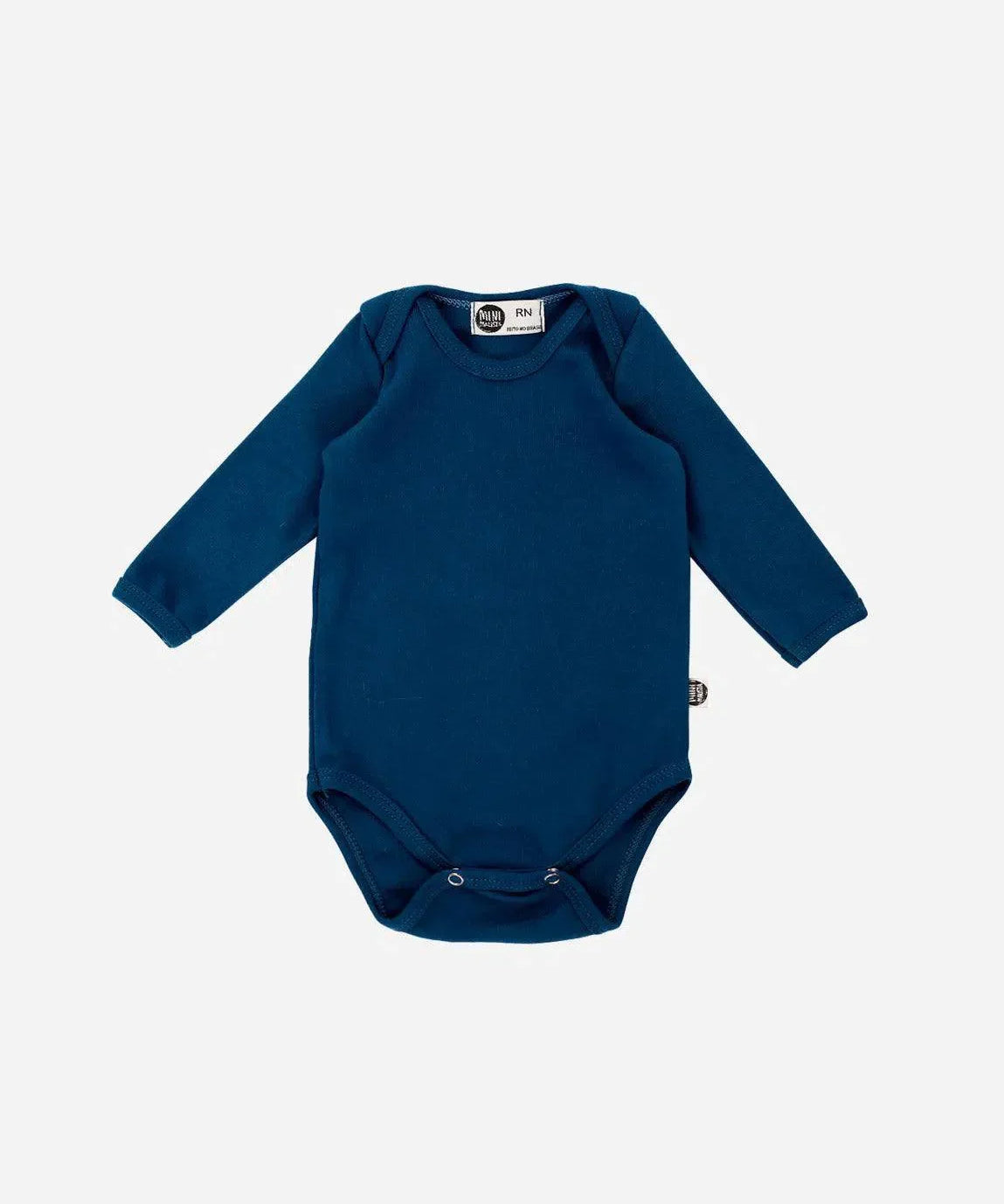 Body de Bebê Manga Longa Unissex MiniMalista | Liso Azul Sky - MiniMalista Baby - 0.3, 0.45, b2b, Baby, black-friday, com-desconto-mm10, Frio, Menino, SALE-FINAL, tab-tam-body-manga-longa -bebê-minimalista-estiloso