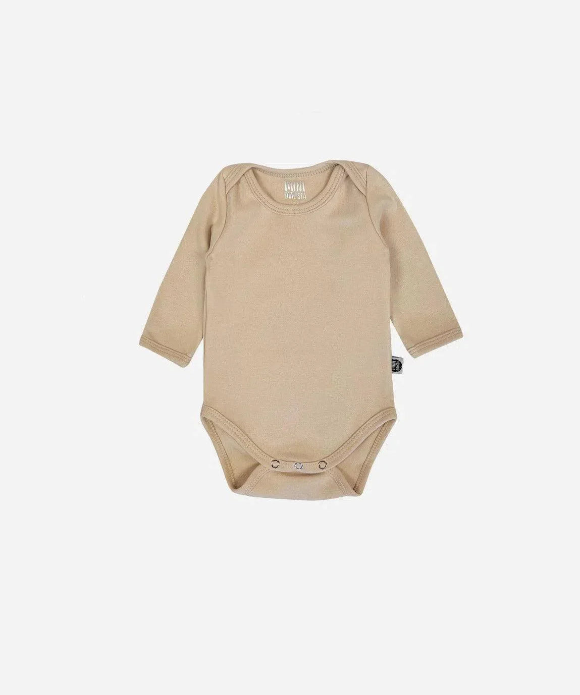 Body de Bebê Manga Longa Unissex MiniMalista | Liso Beige - MiniMalista Baby - 0.2, 0.3, b2b, Baby, black-friday, com-desconto-mm10, Frio, Menina, Neutro, tab-tam-body-manga-longa, Unissex, Winter Sale 20% -bebê-minimalista-estiloso
