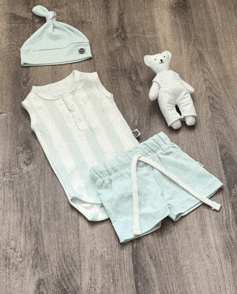Body de Bebê Regata Unissex Botões | Listras Fresh - MiniMalista Baby - 0.2, b2b, Baby, black-friday, Calor, com-desconto-mm10, Menino, new, tab-tam-body-regata, Verão -bebê-minimalista-estiloso