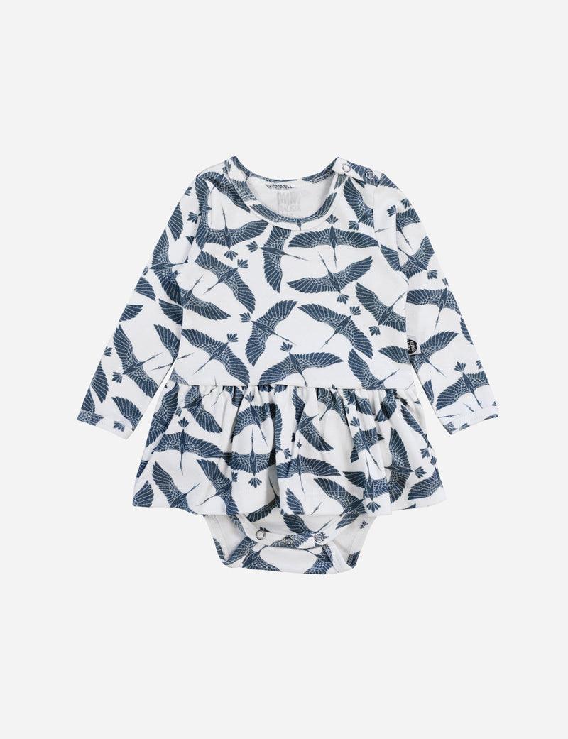 Body-Vestido de Bebê Manga Longa | Blue Flock - MiniMalista Baby - 0.3, 0.35, b2b, Baby, black-friday, com-desconto-mm10, Frio, Menina, tab-tam-body-vestido -bebê-minimalista-estiloso