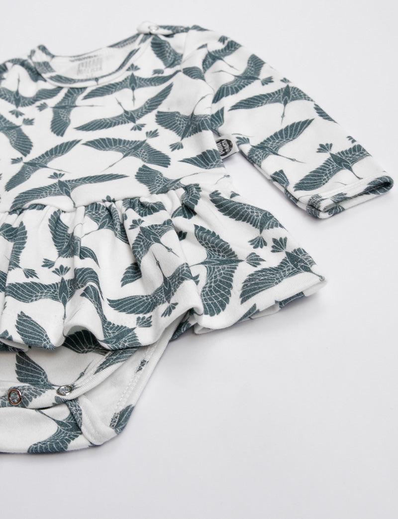 Body-Vestido de Bebê Manga Longa | Blue Flock - MiniMalista Baby - 0.3, 0.35, b2b, Baby, black-friday, com-desconto-mm10, Frio, Menina, tab-tam-body-vestido -bebê-minimalista-estiloso