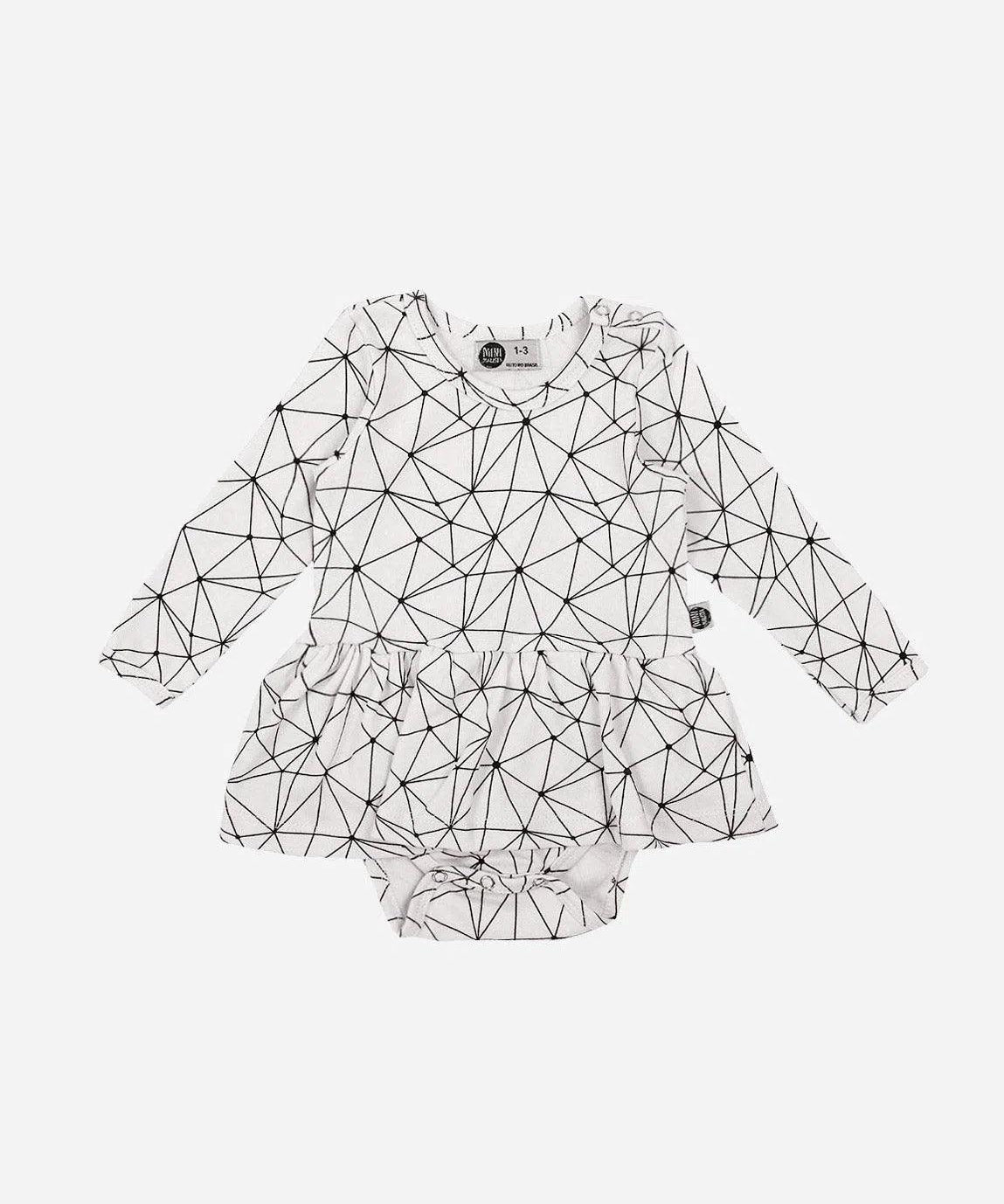 Body-Vestido de Bebê Manga Longa | Satellite Branco - MiniMalista Baby - 0.3, 0.45, anonovo, b2b, Baby, black-friday, com-desconto-mm10, Frio, Menina, SALE-FINAL, tab-tam-body-vestido, Winter Sale 40% -bebê-minimalista-estiloso