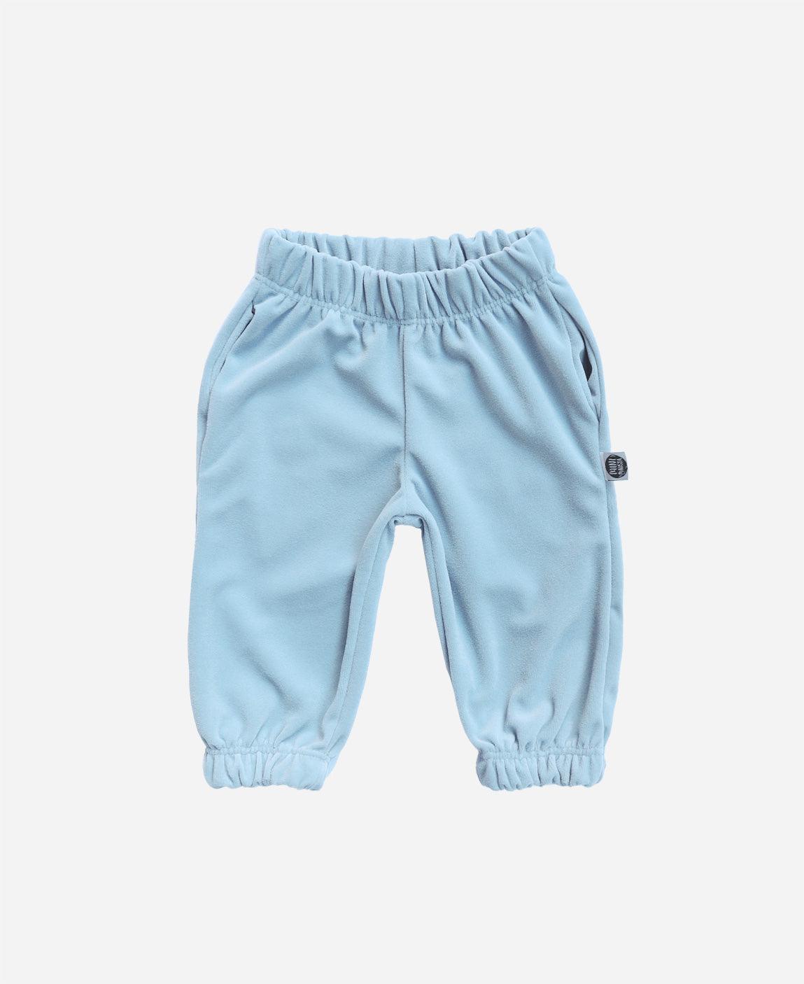Pantalón jogger con cintura elástica liso Azul Profundo Tamanhos