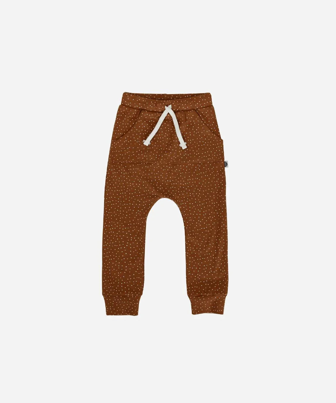Calça Harém Unissex | Bolinhas Outono - MiniMalista Baby - 0.3, b2b, Baby, Best, black-friday, com-desconto-mm10, Kids, Meia Estação, Menina, tab-tam-calça-harem-bebe, Winter Sale 30% -bebê-minimalista-estiloso
