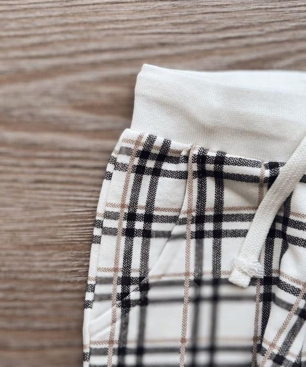 Calça Moletinho Unissex | Xadrez Plaid - MiniMalista Baby - 0.3, b2b, Baby, black-friday, com-desconto-mm10, Frio, Kids, Menino, Neutro, tab-tam-calca-moletom, tab-tam-calça-molet-bebe, Unissex -bebê-minimalista-estiloso