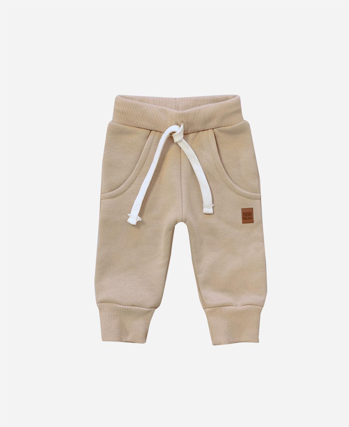 Calça Moletom Bebê Unissex Peluciado MiniMalista Liso Cinnamon –  MiniMalista Baby