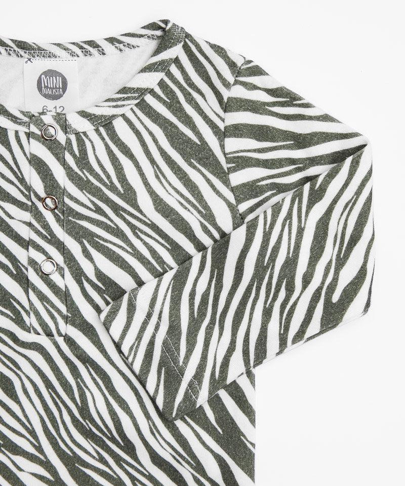 Camiseta Infantil de Inverno Manga Longa Unissex Botões | Zebra - MiniMalista Baby - 0.3, 0.45, b2b, black-friday, com-desconto-mm10, Frio, Kids, Menina, Menino, tab-tam-camiseta-botao-frontal -bebê-minimalista-estiloso