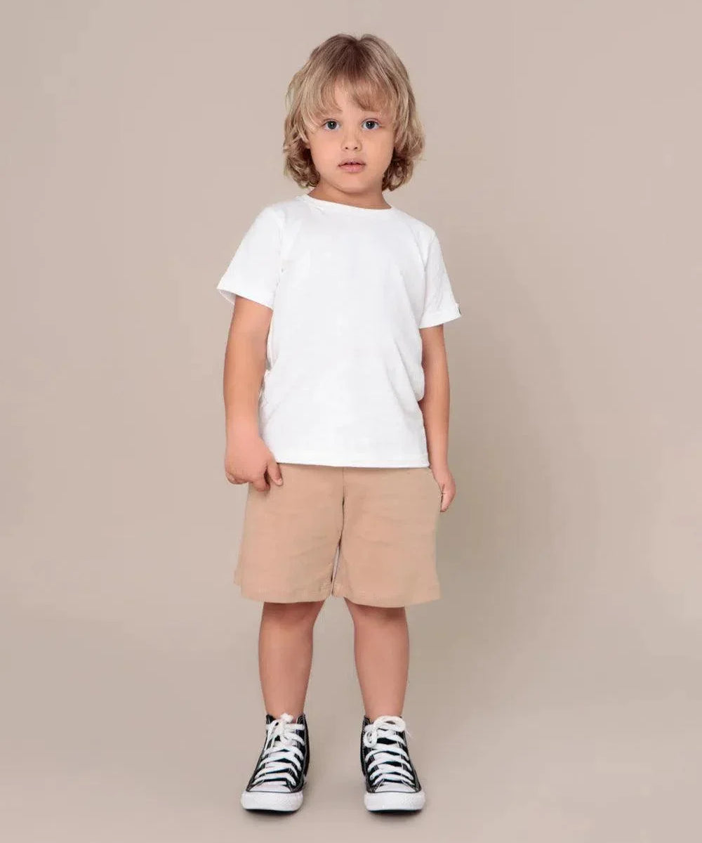 Camiseta Infantil Manga Curta Unissex MiniMalista | Liso Branco Off - MiniMalista Baby - 0.25, 0.3, Ano Novo, anonovo, b2b, Best, black-friday, com-desconto-mm10, Kids, Meia Estação, Menina, Neutro, new, Reveillon, tab-tam-camiseta-manga-curta, Unissex -bebê-minimalista-estiloso