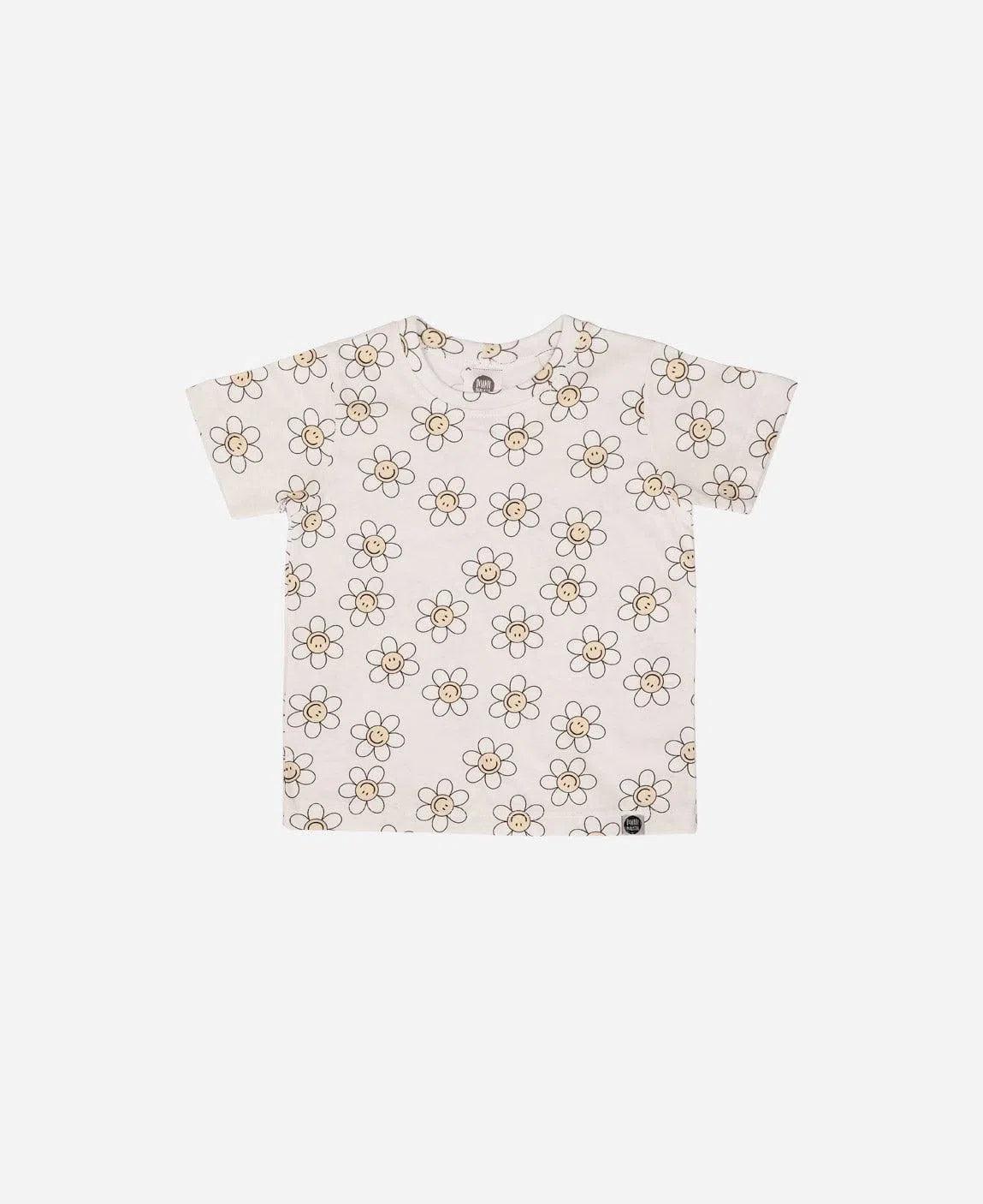 Camiseta Infantil Manga Curta Unissex | Flower Power - MiniMalista Baby - 0.3, Ano Novo, b2b, black-friday, com-desconto-mm10, Kids, Meia Estação, Menina, Reveillon, tab-tam-camiseta-manga-curta -bebê-minimalista-estiloso