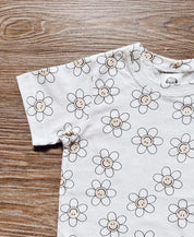 Camiseta Infantil Manga Curta Unissex | Flower Power - MiniMalista Baby - 0.3, Ano Novo, b2b, black-friday, com-desconto-mm10, Kids, Meia Estação, Menina, Reveillon, tab-tam-camiseta-manga-curta -bebê-minimalista-estiloso