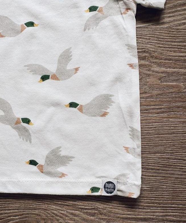 Camiseta Infantil Manga Curta Unissex | Mallard Duck - MiniMalista Baby - 0.2, b2b, black-friday, com-desconto-mm10, Kids, Meia Estação, Menino, minime, tab-tam-camiseta-manga-curta -bebê-minimalista-estiloso