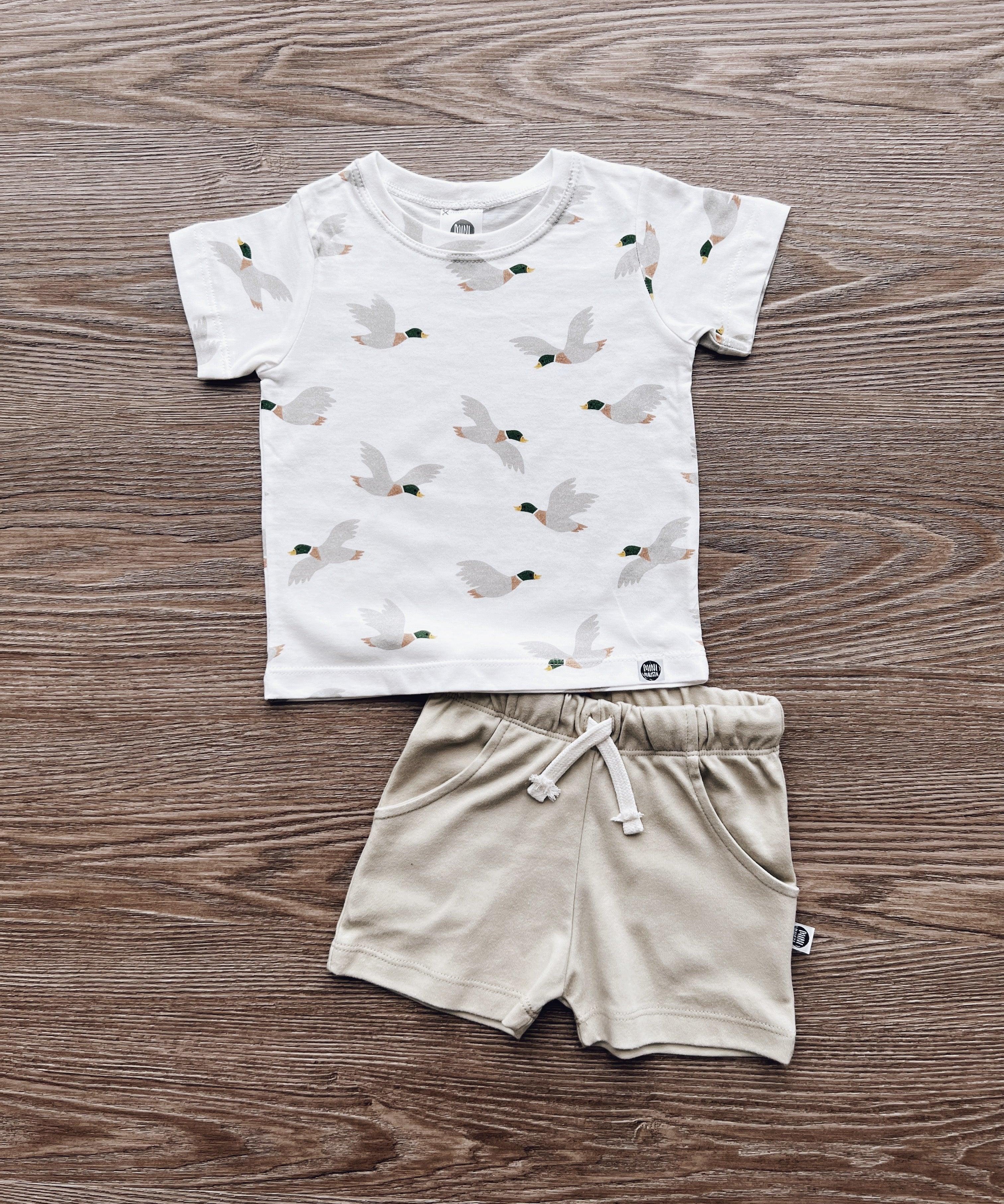 Camiseta Infantil Manga Curta Unissex | Mallard Duck - MiniMalista Baby - 0.2, b2b, black-friday, com-desconto-mm10, Kids, Meia Estação, Menino, minime, tab-tam-camiseta-manga-curta -bebê-minimalista-estiloso