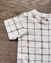 Camiseta Infantil Manga Curta Unissex | Xadrez Verão - MiniMalista Baby - 0.2, b2b, black-friday, com-desconto-mm10, Kids, Meia Estação, Menino, minime, Neutro, tab-tam-camiseta-manga-curta, Unissex -bebê-minimalista-estiloso