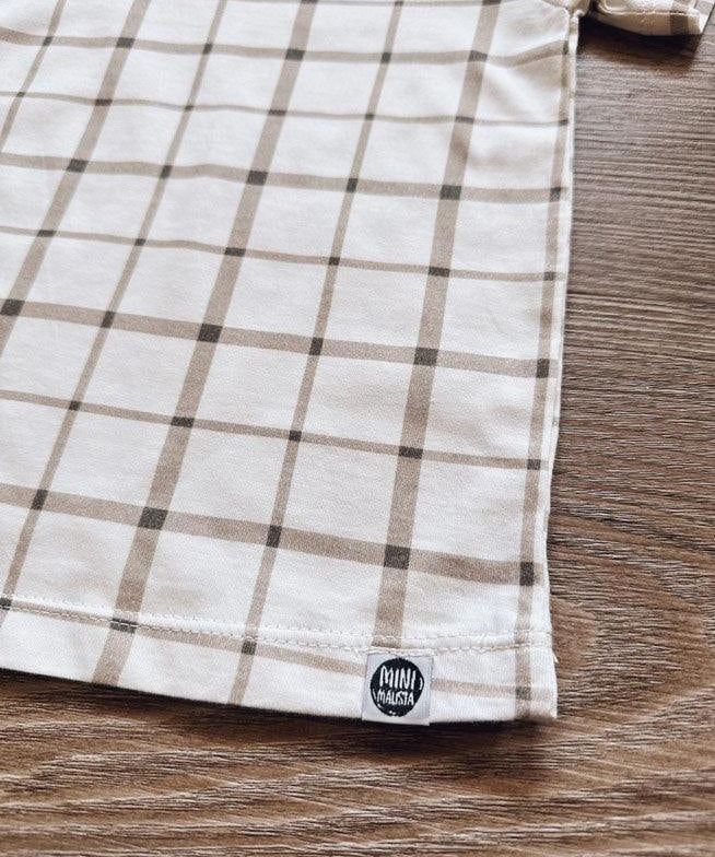 Camiseta Infantil Manga Curta Unissex | Xadrez Verão - MiniMalista Baby - 0.2, b2b, black-friday, com-desconto-mm10, Kids, Meia Estação, Menino, minime, Neutro, tab-tam-camiseta-manga-curta, Unissex -bebê-minimalista-estiloso