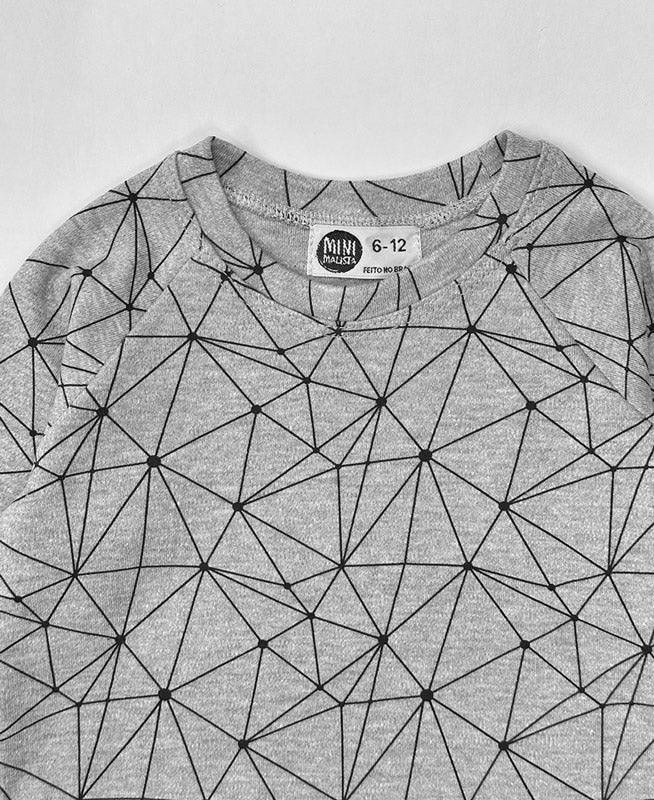 Camiseta Infantil de Inverno Manga Longa Unissex Raglan | Satellite Mescla