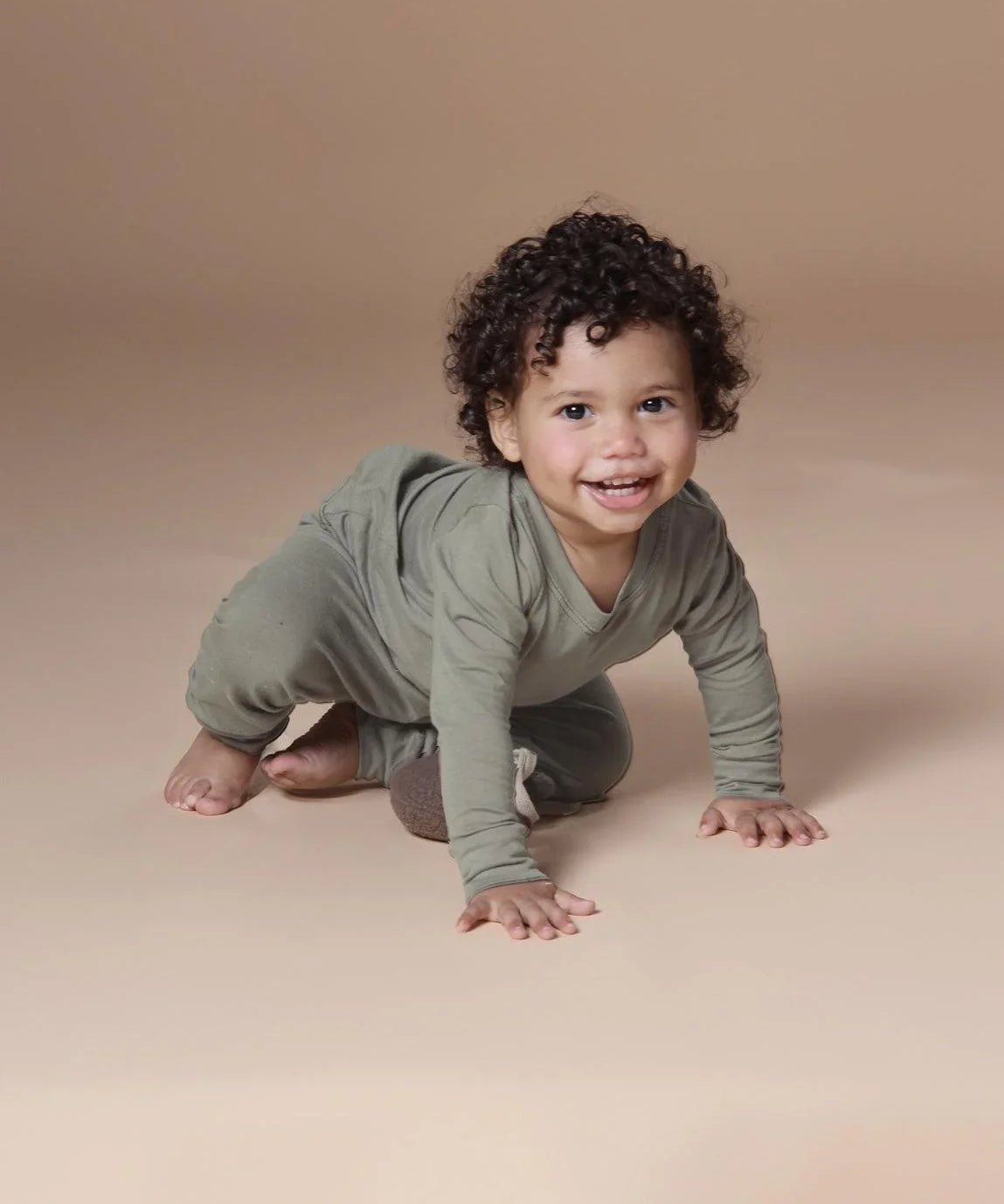 Conjunto Pijama Bebê Unissex Manga Longa MiniMalista Liso Verde - MiniMalista Baby - b2b, Baby, Frio, Menino -bebê-minimalista-estiloso