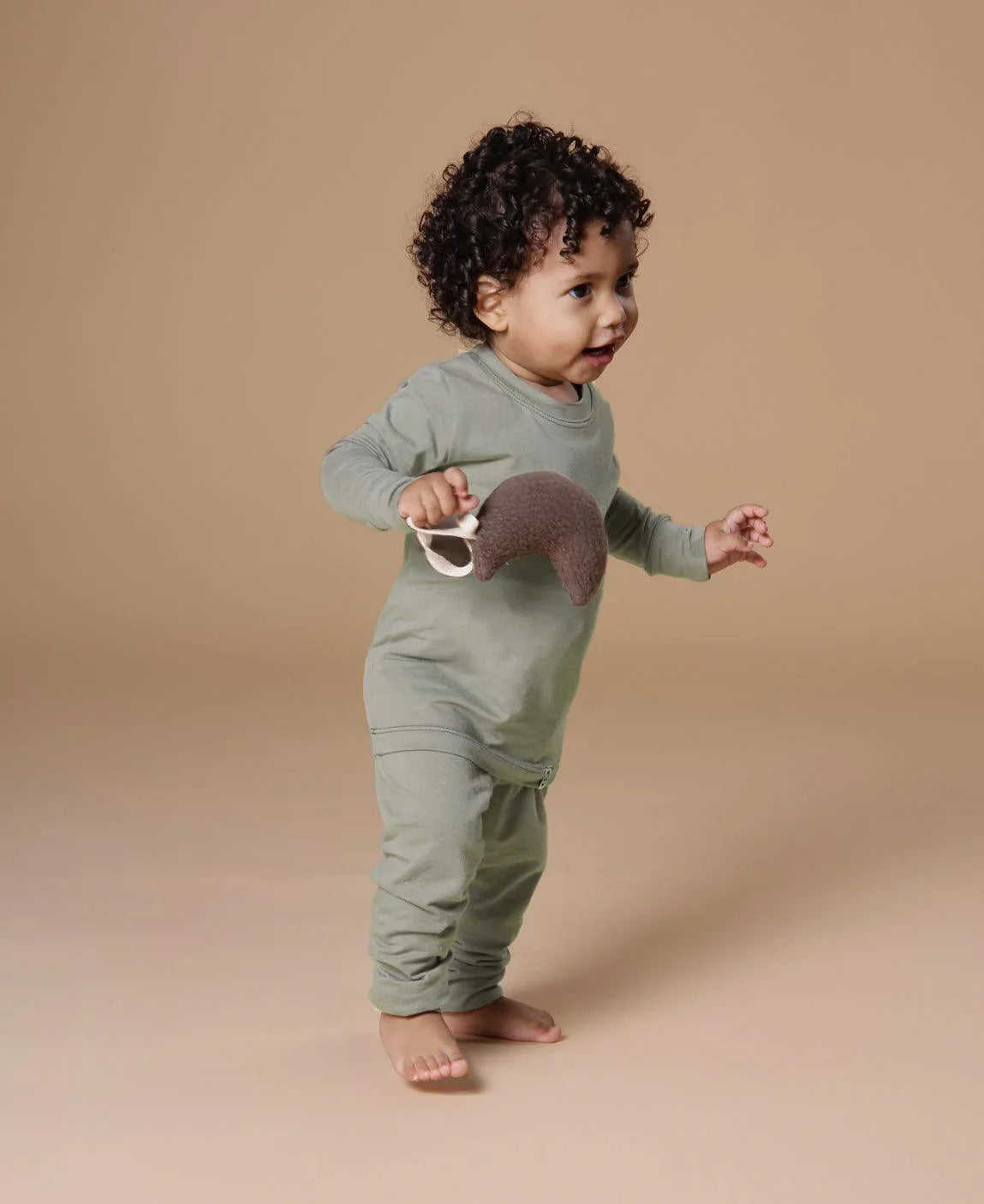 Conjunto Pijama Bebê Unissex Manga Longa MiniMalista Liso Verde - MiniMalista Baby - b2b, Baby, Frio, Menino -bebê-minimalista-estiloso