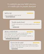 Macacão Bebê Canelado Botões Unissex | Liso Jungle Green
