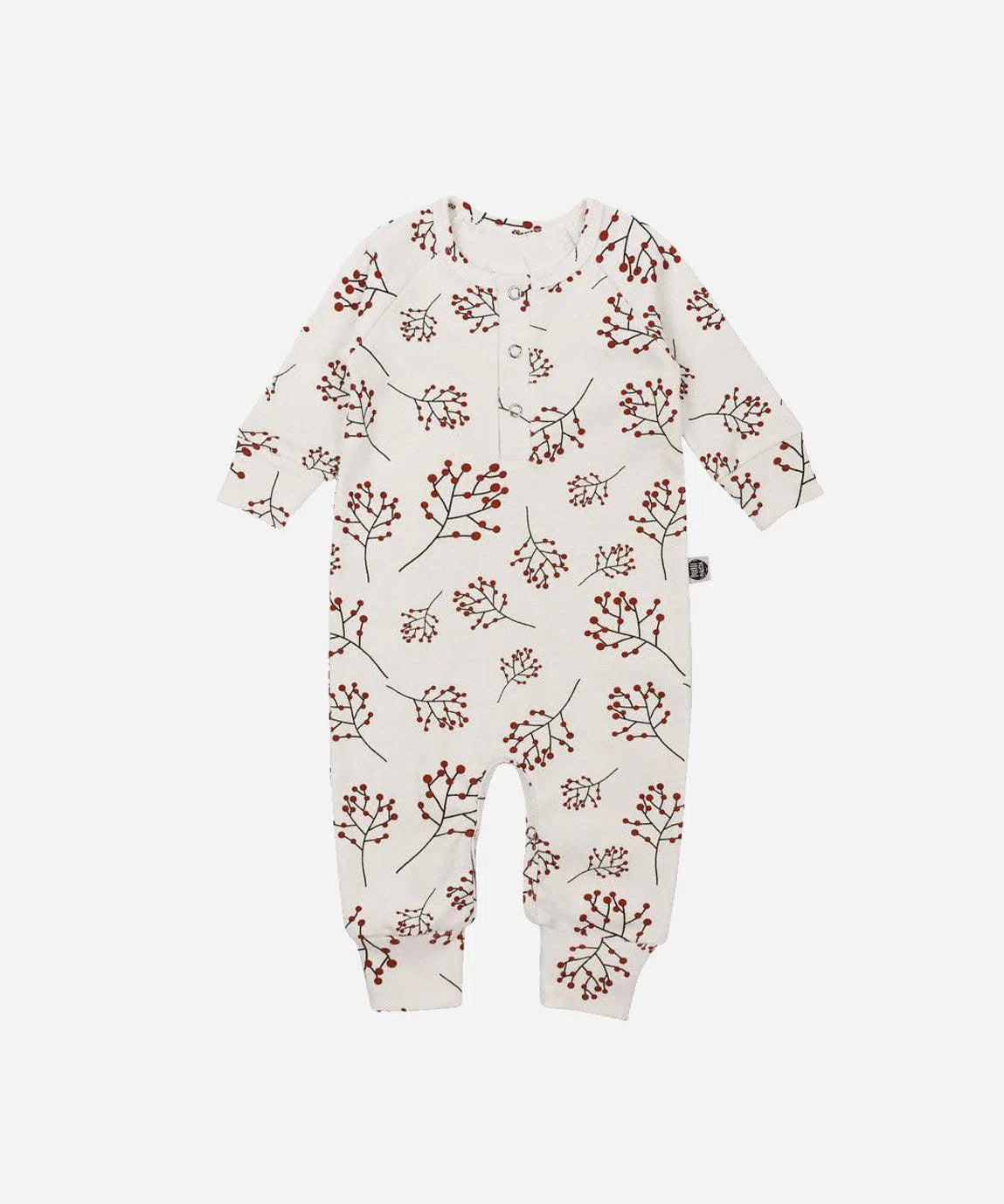 Macacão de Bebê Raglan Botões Unissex Berries - MiniMalista Baby - b2b, Baby, Christmas, com-desconto-mm10, Meia Estação, Menina, natal, tab-tam-mac-botões, Xmas -bebê-minimalista-estiloso